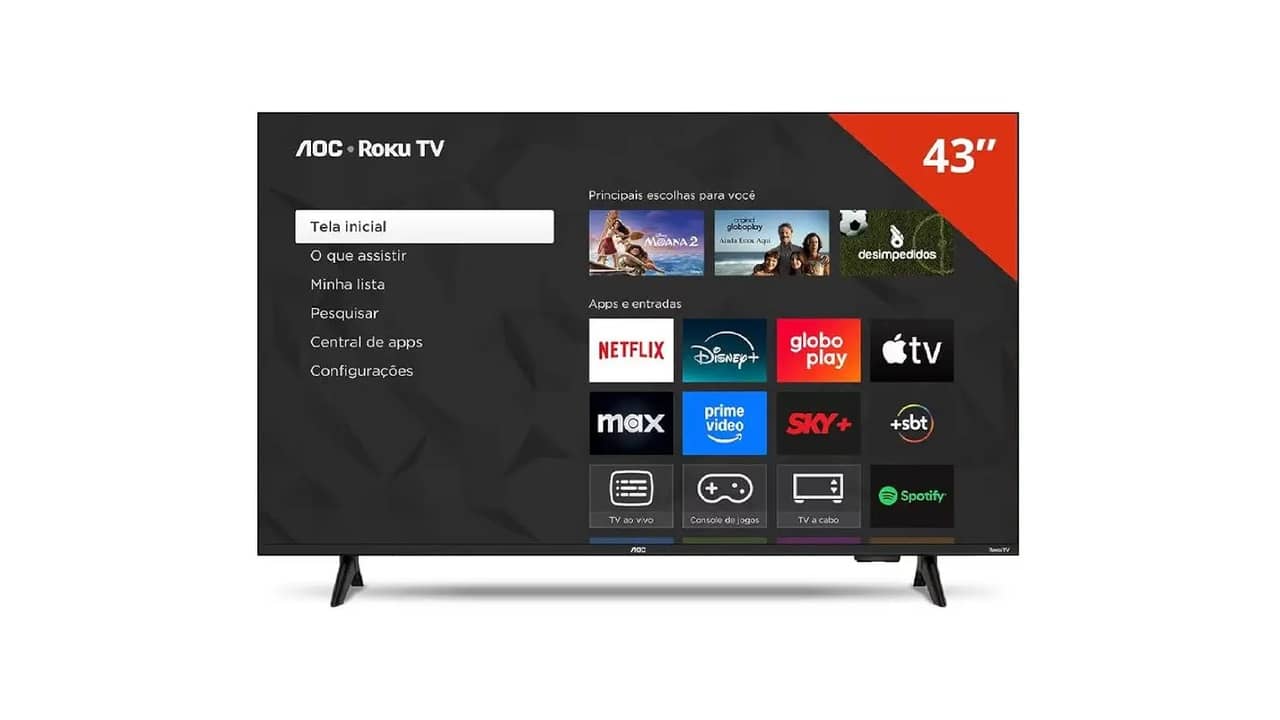 Display de TV AOC 43 Polegadas: As 10 Melhores Opções Smart