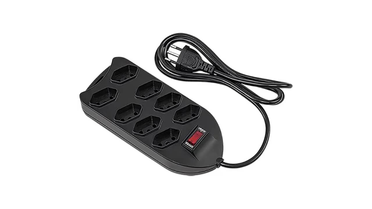 Filtro de Linha Profissional 8 Tomadas: Proteção contra Surtos e Carga de Alto Consumo