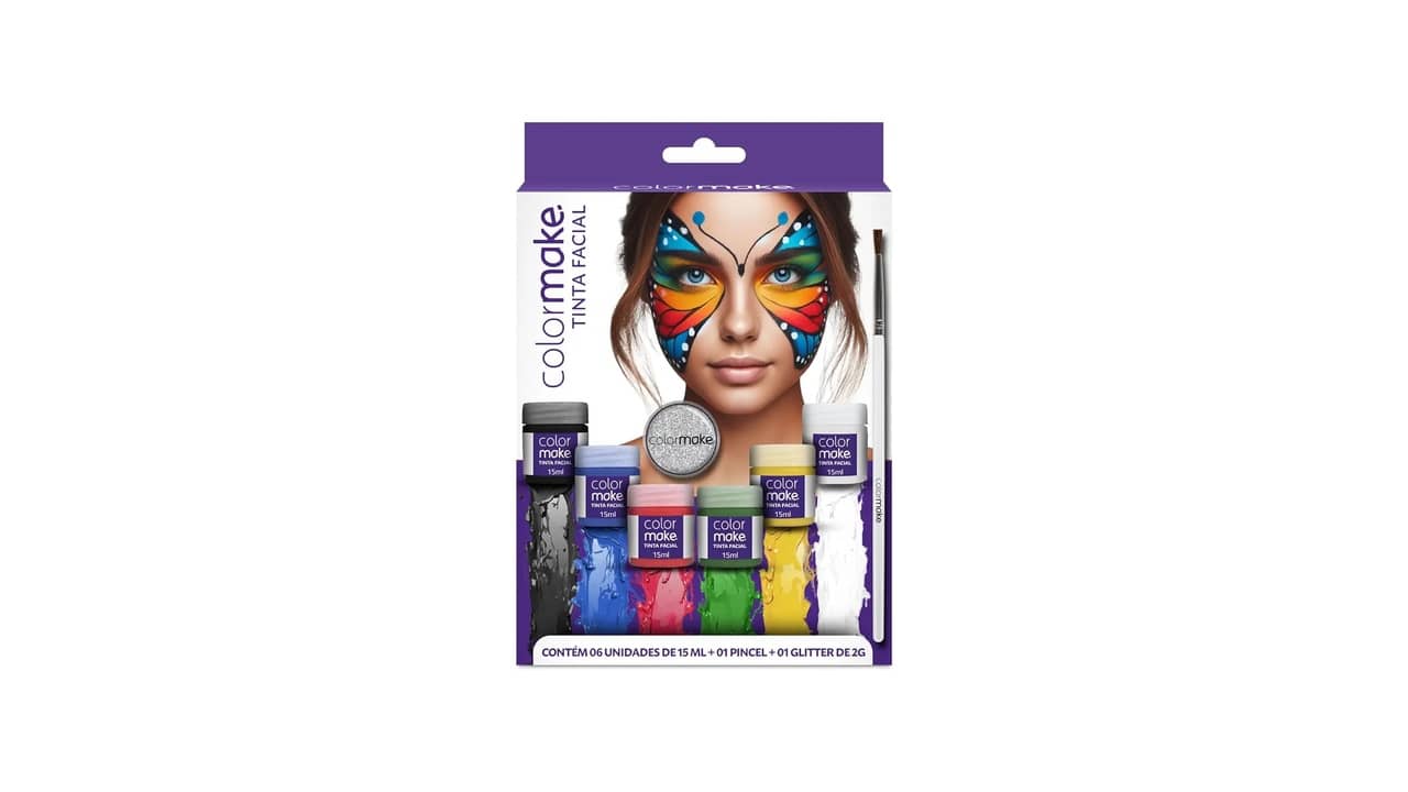 Kit de Tintas para Rosto e Maquiagem Artística: As 10 Melhores Opções Multicor